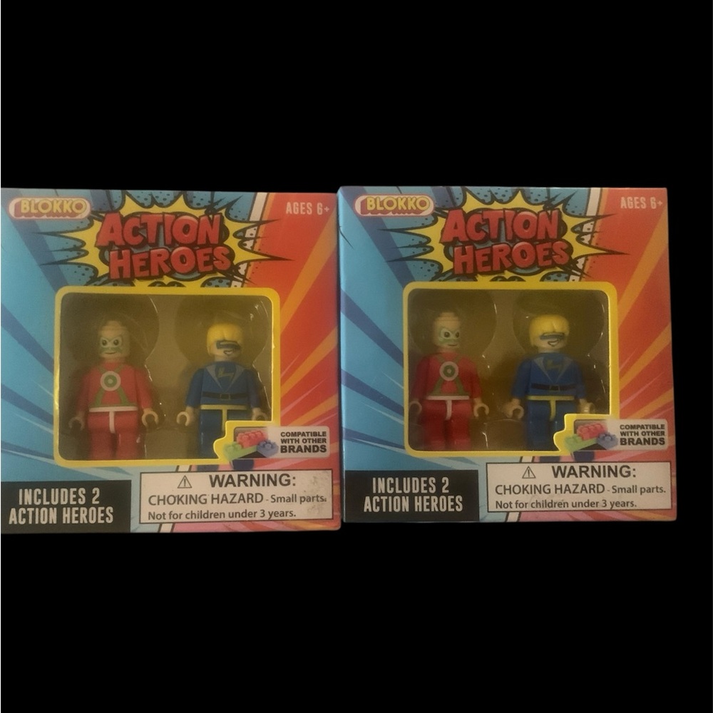 Blokko Action Heroes Duo Pack - Red and Blue